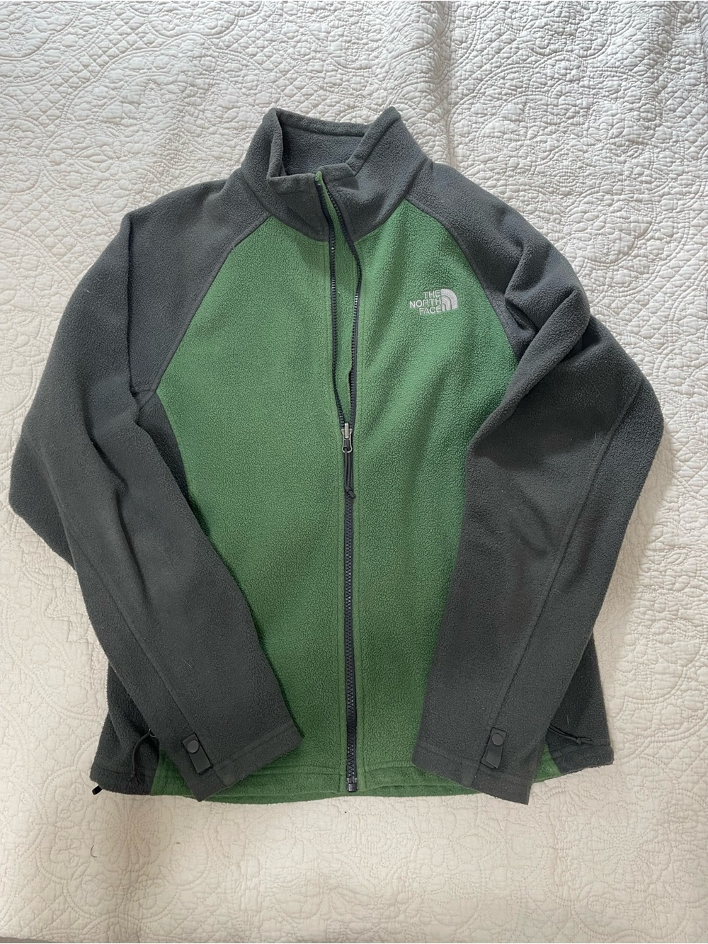 The North Face Green & Charcoal Full-Zip Fleece Jacket
